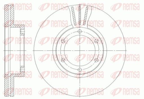 KIA диск гальмівний передн. PREGIO 95- remsa 695110 на Киа Преджио