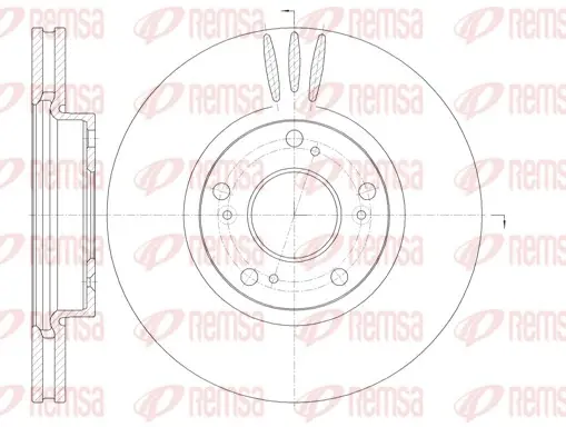 REMSA HONDA диск гальмівний передн. ACCORD VI (CK, CG, CH, CF, CL) 2.3 (CL3, S86) 01-03 Remsa 6985.10 (фото 1)