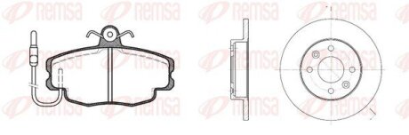 Передні тормозні (гальмівні) колодки remsa 814100 на Рено 11