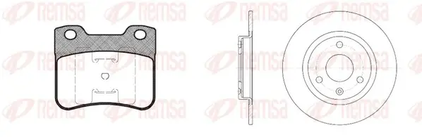 REMSA CITROEN К-кт гальмівні колодки + диски передн. Saxo 96-04 remsa 8247.01