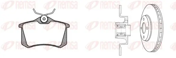 REMSA RENAULT К-кт гальм. колодки + диски SCENIC II (JM0/1) 1.9 D 06-08 Remsa 826326 (фото 1)