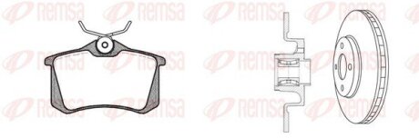 Задние тормозные колодки remsa 826326 на Рено Сценик 2