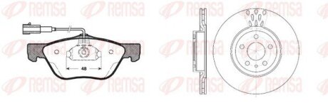 ALFA ROMEO К-кт гальм. колодки + диски 156 (932_) 2.4 JTD (932AXF00) 03-05 remsa 858900