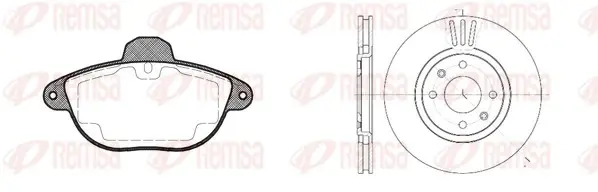 REMSA CITROEN К-кт гальм. колодки + диски XANTIA 2.0 Turbo 95-03 remsa 8608.00