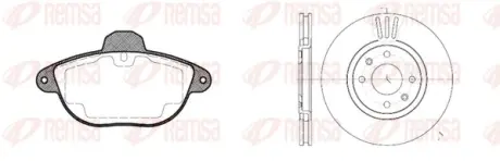 REMSA CITROEN К-кт гальм. колодки + диски XANTIA 2.0 Turbo 95-03 Remsa 860800