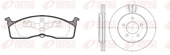 REMSA CHRYSLER К-кт колодки гальмівні + диски передн.300M, Voyager I,II,III,IV remsa 8610.00