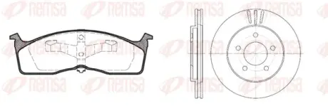 REMSA CHRYSLER К-кт колодки гальмівні + диски передн.300M, Voyager I,II,III,IV remsa 861000 Крайслер 300м
