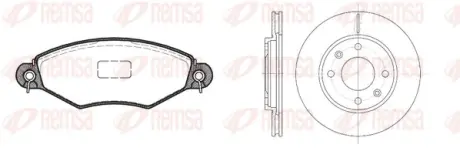 REMSA PEUGEOT К-кт гальм. колодки + диски 206 (2A/C) 1.6 i 98-00 Remsa 864307