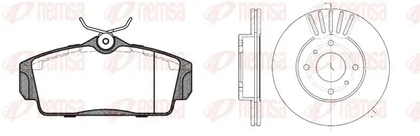 REMSA NISSAN К-кт гальм. колодки + диски ALMERA II (N16) 1.5 02-06 remsa 8704.00