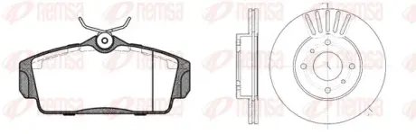 REMSA NISSAN К-кт гальм. колодки + диски ALMERA II (N16) 1.5 02-06 remsa 870400 Ниссан Almera н16