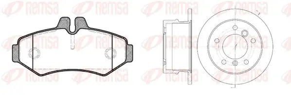 REMSA DB К-кт гальм. колодки + диски Sprinter VW LT 96- Remsa 8733.00 (фото 1)