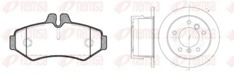 REMSA DB К-кт гальм. колодки + диски Sprinter VW LT 96- remsa 873300 Мерседес Спринтер 313