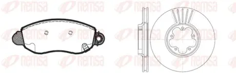 REMSA FORD К-кт гальм. колодки + диски TRANSIT 2.0TD 00- remsa 877201 Форд Transit