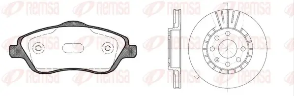 REMSA OPEL К-кт гальм. колодки + диски Corsa C 1,0-1,8 00- remsa 877404