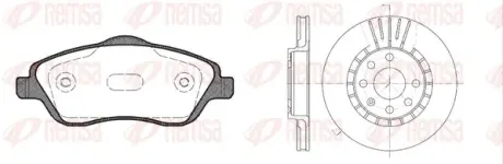 REMSA OPEL К-кт гальм. колодки + диски Corsa C 1,0-1,8 00- remsa 877404 Опель Корса с