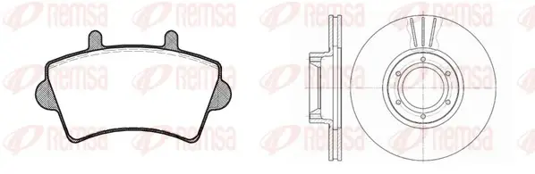 REMSA RENAULT К-кт гальм. колодки + диски перед. Master 98 II-Opel Movano 98- remsa 8819.00