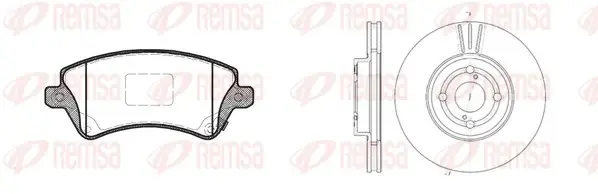 REMSA TOYOTA К-кт гальмівні колодки + диски Corolla 02- remsa 8822.00