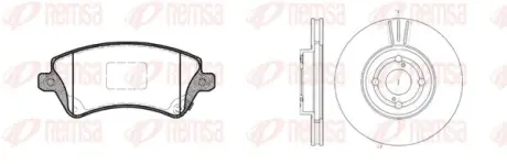 REMSA TOYOTA К-кт гальмівні колодки + диски Corolla 02- remsa 882200 Тойота Королла е120