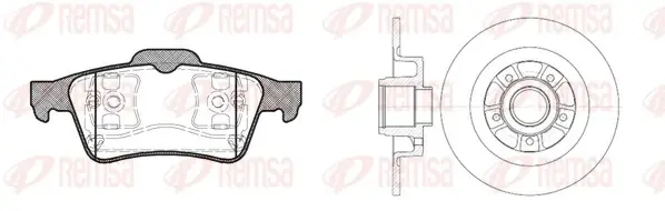 REMSA RENAULT К-кт гальм. колодки + диски Laguna 01- Remsa 8842.00 (фото 1)