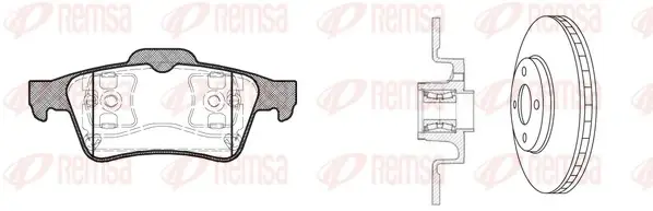 REMSA RENAULT К-кт гальм. колодки + диски Laguna 01- Remsa 8842.20 (фото 1)