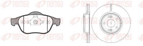 Передні тормозні (гальмівні) колодки remsa 884300 на Рено Лагуна 2