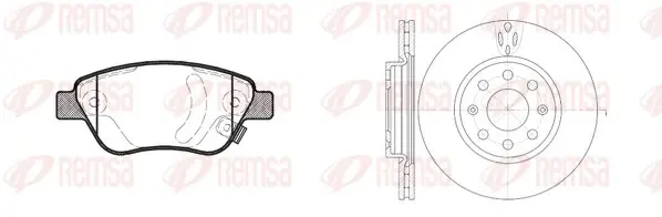 REMSA OPEL К-кт гальмівні колодки + диски передні Corsa 06 - remsa 8858.02