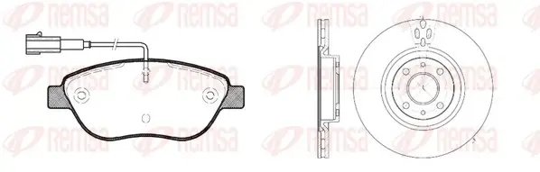 REMSA FIAT К-кт гальмівні колодки + диски передн.Doblo 15- remsa 885900