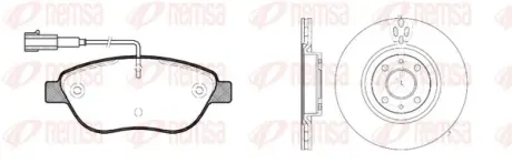 REMSA FIAT К-кт гальмівні колодки + диски передн.Doblo 15- Remsa 885900