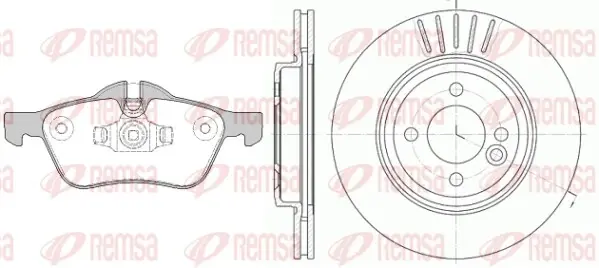 REMSA BMW К-кт гальм. колодки + диски передн.MINI Cooper,One 01- Remsa 8864.00 (фото 1)