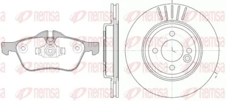 REMSA BMW К-кт гальм. колодки + диски передн.MINI Cooper,One 01- remsa 886400 MINI MINI
