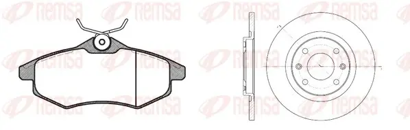 REMSA CITROEN К-кт гальмів.колодки + диски передн.C2,3 02- Remsa 8881.00 (фото 1)