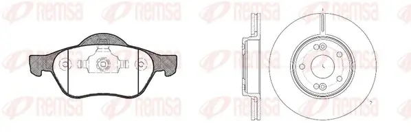 REMSA RENAULT К-кт гальм. колодки + диски Laguna II, Megane II, Scenic II remsa 8962.00