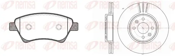REMSA RENAULT К-кт гальм. колодки + диски Megane II, Kangoo 02- remsa 8976.02