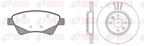REMSA RENAULT К-кт гальм. колодки + диски Megane II, Kangoo 02- remsa 8976.03
