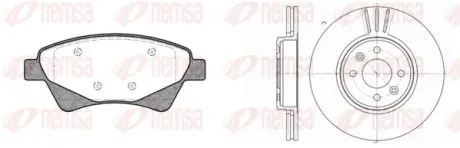 REMSA RENAULT К-кт гальм. колодки + диски Megane II, Kangoo 02- remsa 897603 Рено Кенго 1