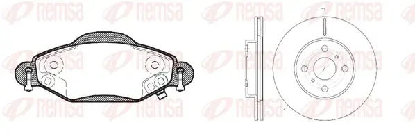 REMSA TOYOTA К-кт гальмівні колодки + диски передн.Yaris 99- Remsa 8978.00 (фото 1)