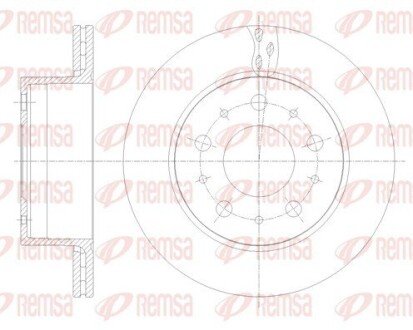 Диск гальмівний remsa 62109.10
