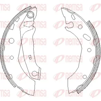 Колодка торм. барабан. FORD/MAZDA ESCORT/KA/PUMA/121 задн. (пр-во) remsa 4507.01
