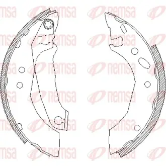 Колодка торм. барабан. FORD/MAZDA ESCORT/ORION/121 (пр-во) remsa 4507.00