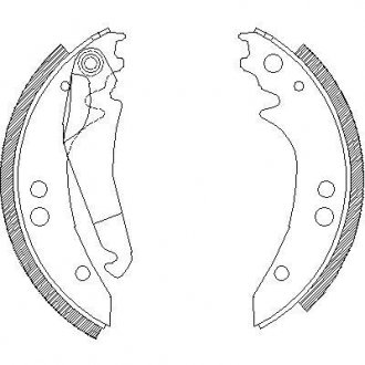 Колодки ручного (стоячого) тормоза remsa 4136.00