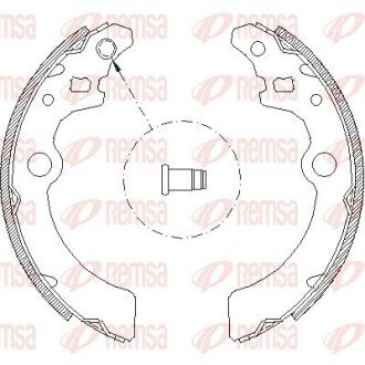 Колодки ручного (стоячого) тормоза remsa 414300