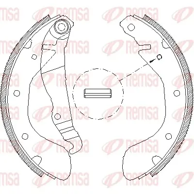 Колодки ручного (стоячого) тормоза remsa 4307.00