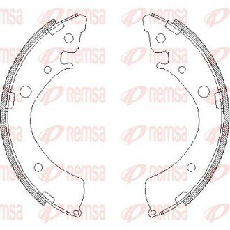Колодки ручного (стоячого) тормоза remsa 4367.00 на Хонда Цивик 4д