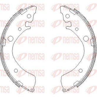 Колодки ручного (стоячого) гальма remsa 4367.01