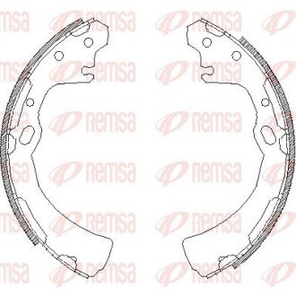 Колодки ручного (стоячого) гальма remsa 438400