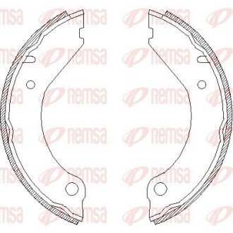Колодки ручного (стоячого) тормоза remsa 4399.00 на Вольво 240