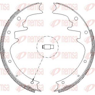 Колодки ручного (стоячого) гальма remsa 442300 на Jeep Grand Cherokee