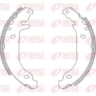 Колодки ручного (стоячого) гальма remsa 450600