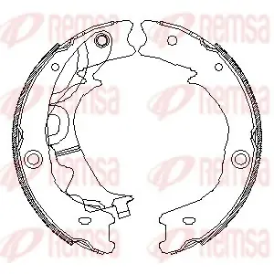 Колодки ручного (стоячого) гальма Remsa 454200