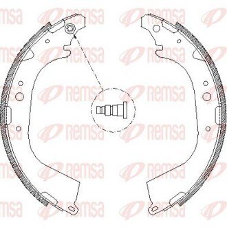 Колодки ручного (стоячого) гальма remsa 4650.01 на Вольво Xc70